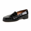 Emme Parsons Women's Danielle Loafers, Black Croc, 10 Medium US