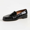 Emme Parsons Women's Danielle Loafers, Black Croc, 10 Medium US