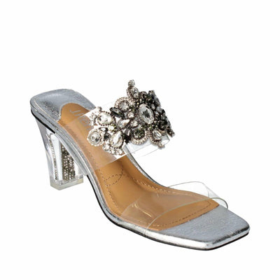 J. Renee Kamelia Clear/Silver/Multi 7.5 W (C)