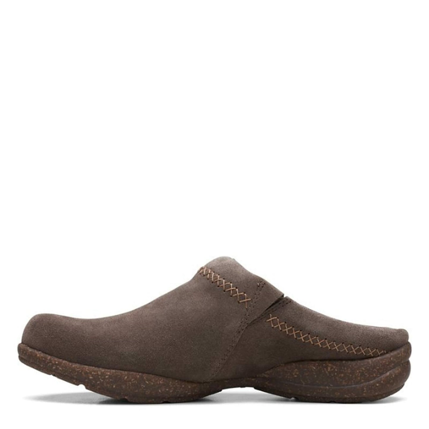 Clarks Women's Roseville Echo Clog, Dark Taupe Suede, 8.5 Medium US