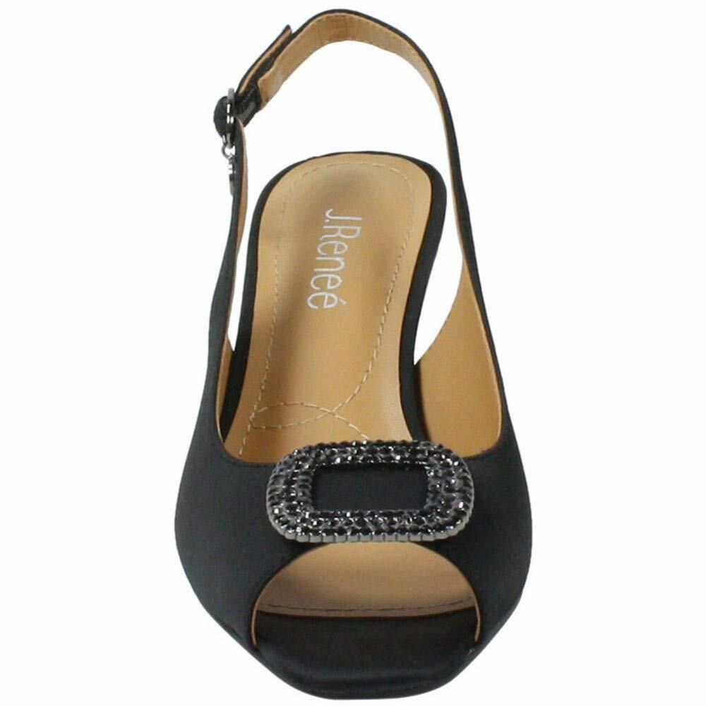 J. Renee Madeleina Black Satin 8.5 W (C)