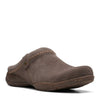 Clarks Women's Roseville Echo Clog, Dark Taupe Suede, 8.5 Medium US
