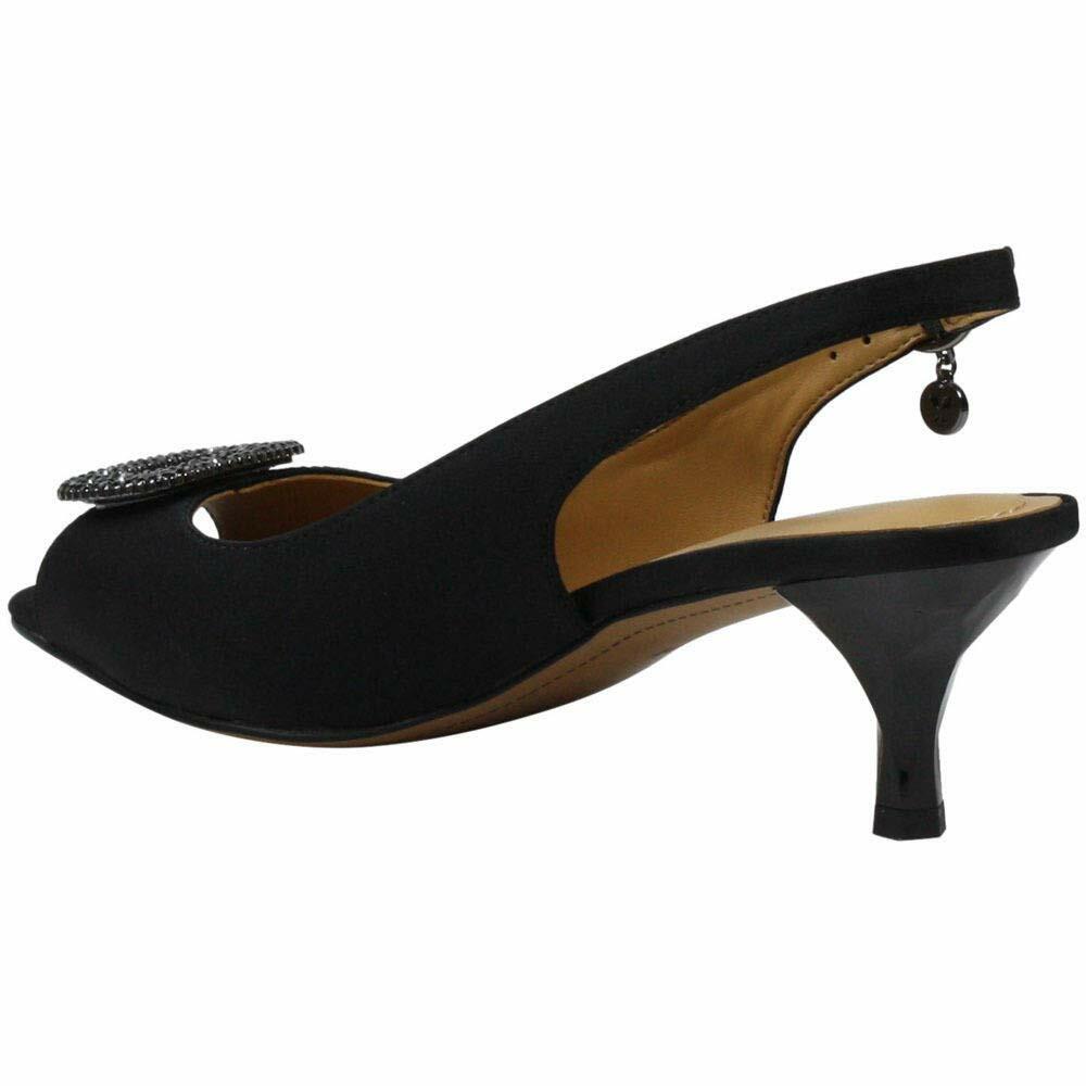J. Renee Madeleina Black Satin 8.5 W (C)