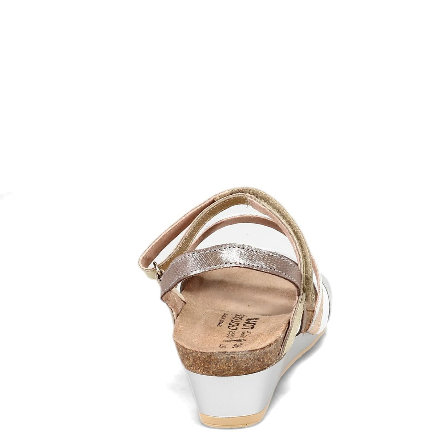 NAOT Footwear Women's Hero Sandal Soft Silver Lthr/Pearl White/Soft Rose Gold Lthr/Radiant Copper Lthr/Pearl White Lthr - 4-4.5 M US