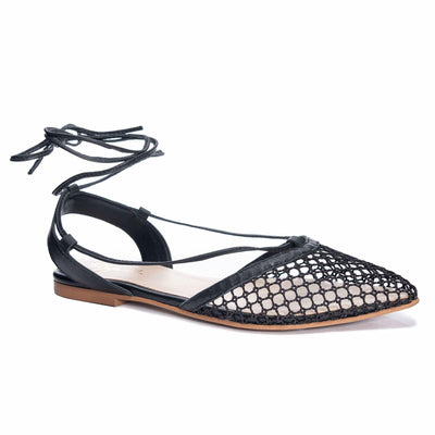 42 GOLD Cristiana Black Mesh Leather 7 M