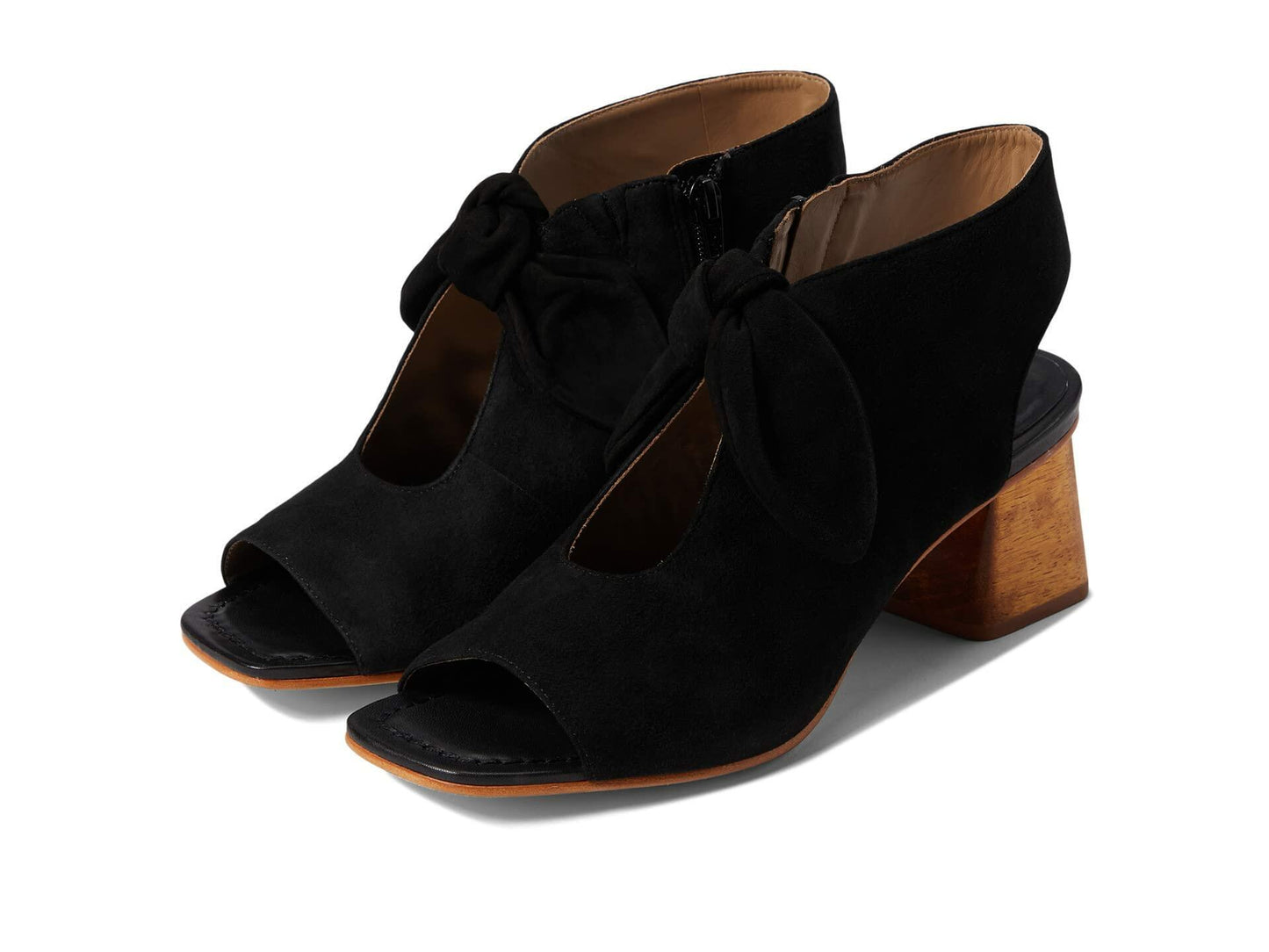 Bernardo® Lizzie Sandals for Women – Ideal for Special Occasions, Parties – Leather Construction – Block Heel Black Suede 8 M
