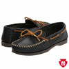 Minnetonka Men's Classic Camp Moccasin,Black,12 M US