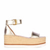 See by Chloe Womens Glyn Espadrille Wedge Platform Light Gold 1 EU 37 (US Women's 7) M