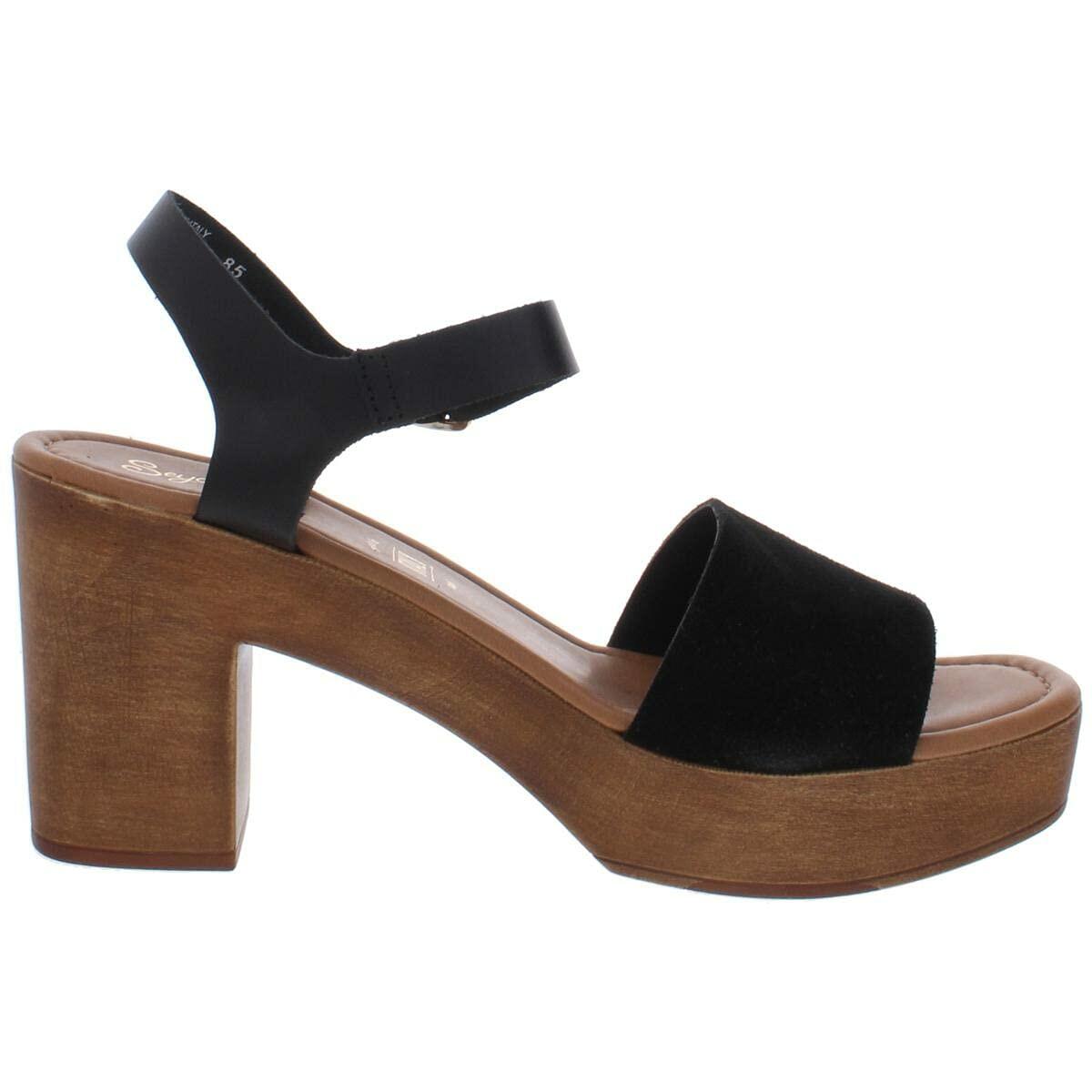 Seychelles Jump for Joy Black Suede/Leather 6.5 M
