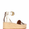 See by Chloe Womens Glyn Espadrille Wedge Platform Light Gold 1 EU 37 (US Women's 7) M