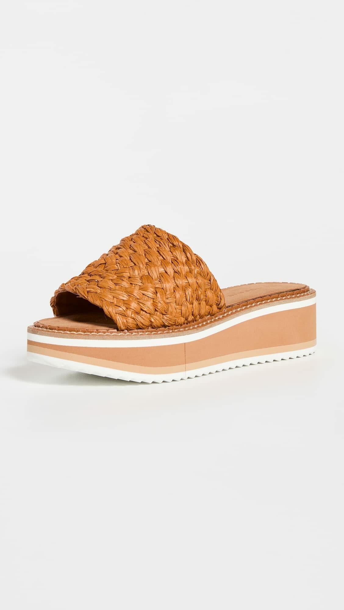 Clergerie Women's Fleurine Platform Slides, Resin, 10.5 Medium US