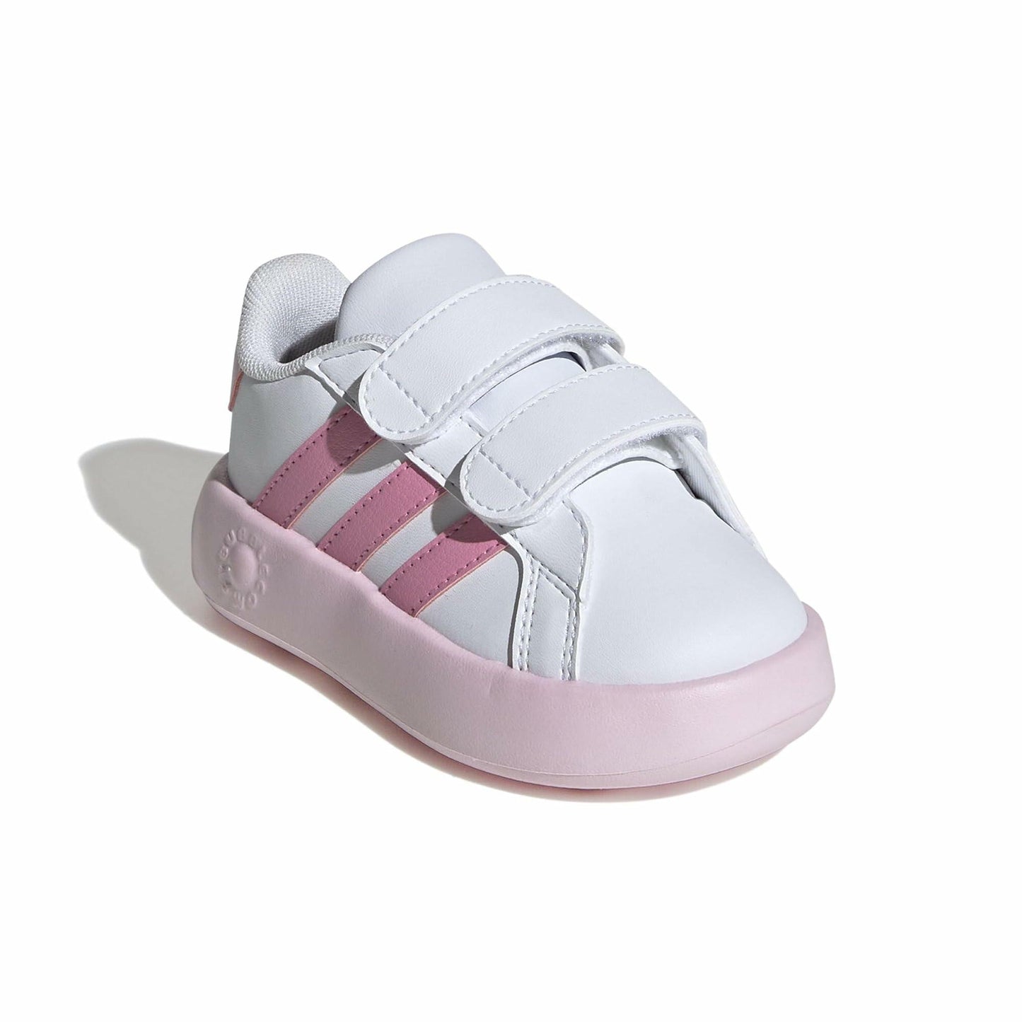adidas Baby Girl's Grand Court 2.0 (Toddler) White/Bliss Pink/Clear Pink 9.5 Toddler M