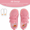WateLves Toddler Little Kids Wide Barefoot Shoes The First Walking Shoes Girls Boys Breathable Zero Drop Minimalist Sneakers with Wide Toe Box Natural to Grow (Pink, 30)