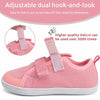 WateLves Toddler Little Kids Wide Barefoot Shoes The First Walking Shoes Girls Boys Breathable Zero Drop Minimalist Sneakers with Wide Toe Box Natural to Grow (Pink, 30)