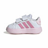 adidas Baby Girl's Grand Court 2.0 (Toddler) White/Bliss Pink/Clear Pink 9.5 Toddler M