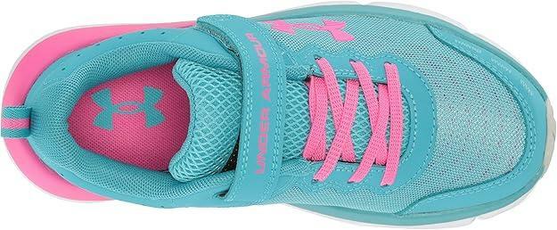 Under Armour Girls' Pre School Assert 10 Alternate Closure, (400) Glacier Blue/Halo Gray/Rebel Pink, 2.5, US