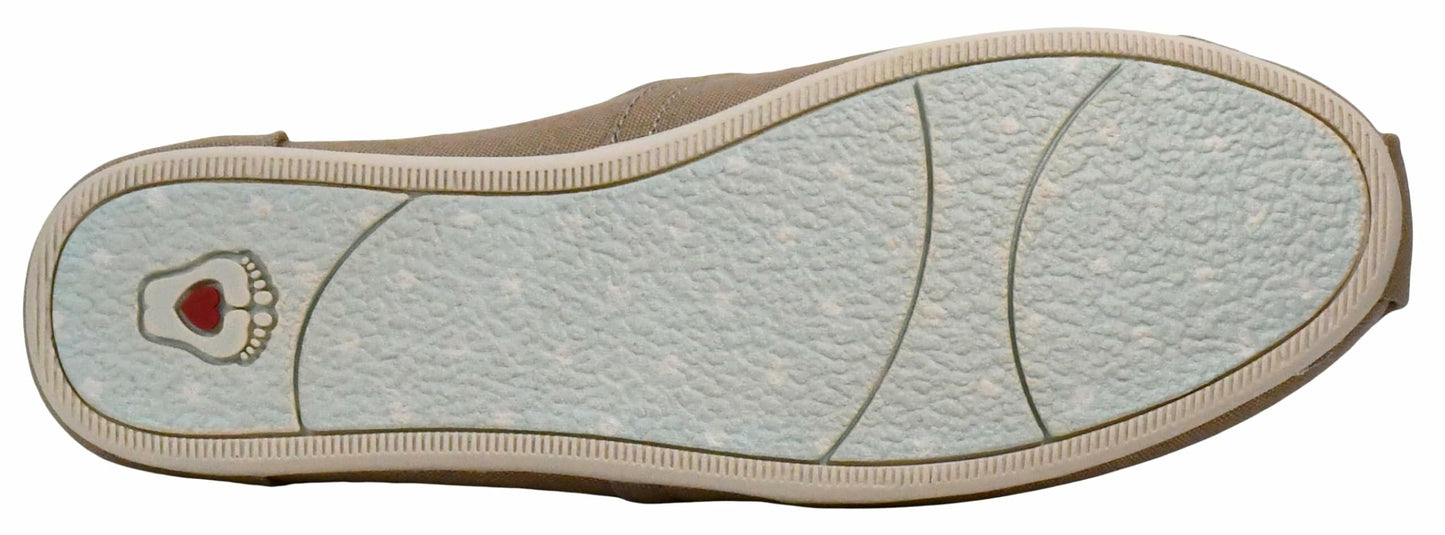 SKECHERS Women's Bobs Plush-Peace & Love Flat, Taupe, 6.5 W US