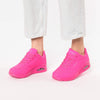 Skechers Women's Uno-Night Shades Sneaker Cooled Memory Foam, Skech-Air Midsole, Durabuck Upper, HOT Pink, 11 Wide