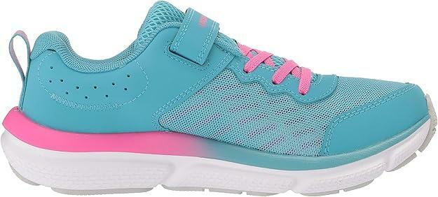 Under Armour Girls' Pre School Assert 10 Alternate Closure, (400) Glacier Blue/Halo Gray/Rebel Pink, 2.5, US