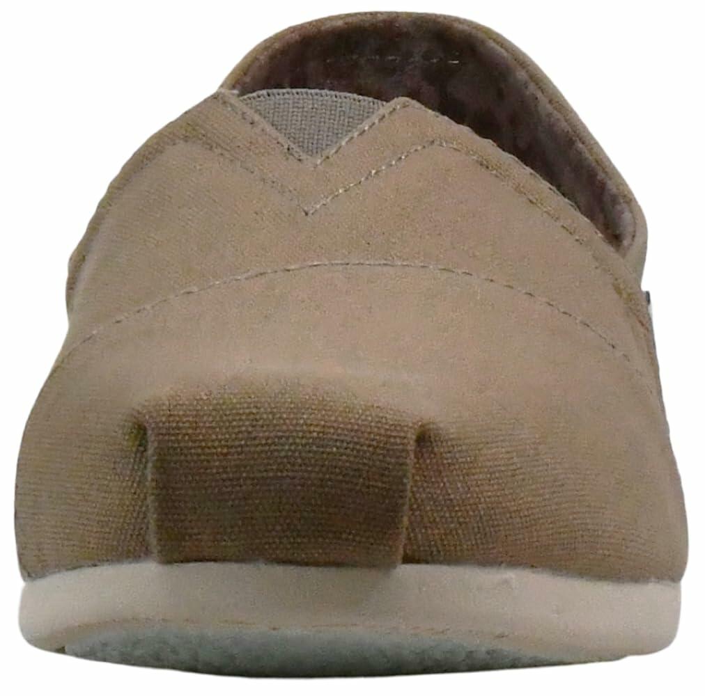 SKECHERS Women's Bobs Plush-Peace & Love Flat, Taupe, 6.5 W US