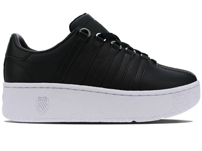K-Swiss Women's Classic VN Platform Sneaker, Black/White, 8.5 M