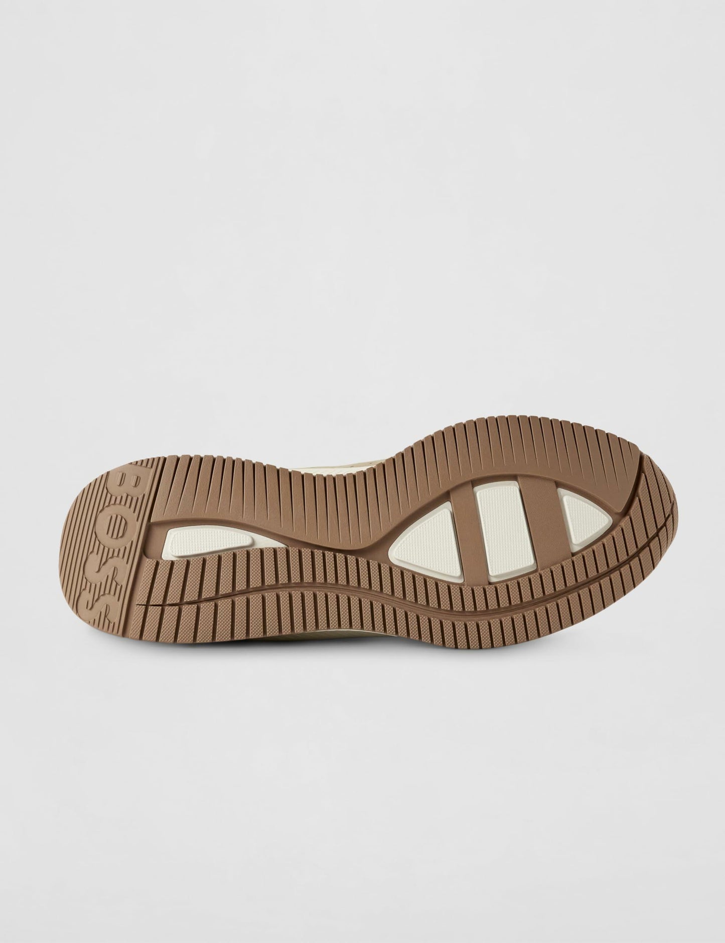 BOSS, Modern Knit Structure Running Sneaker, Camel Desert, 9