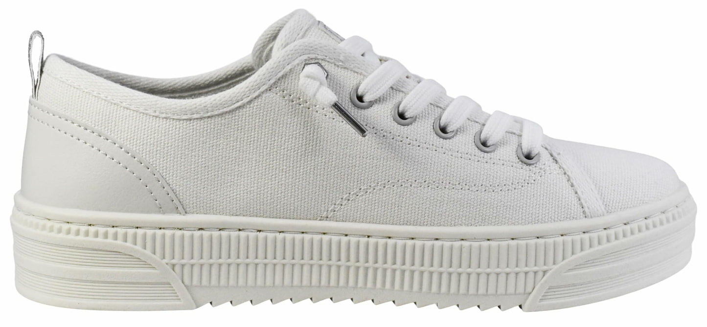 Skechers Women's Bobs Copa Sneaker, White/Silver, 7.5 M US