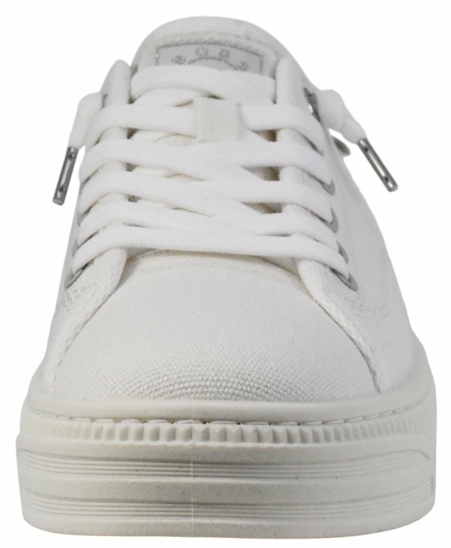 Skechers Women's Bobs Copa Sneaker, White/Silver, 7.5 M US