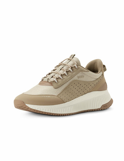 BOSS, Modern Knit Structure Running Sneaker, Camel Desert, 8