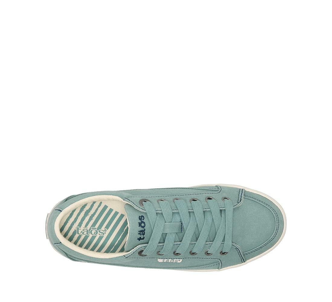 Taos Moc Star 2 Women's Sneaker - Fresh Canvas Design with Removable Footbed, Arch Support and Durable Lightweight Outsole for All Day Walking and Everyday StyleMineral Blue Distressed 10 W US