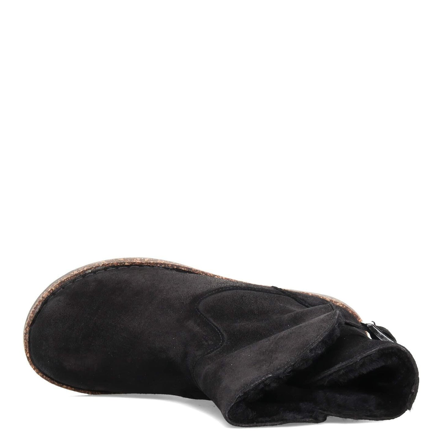Shearling Suede Leather Black Birkenstock Uppsala