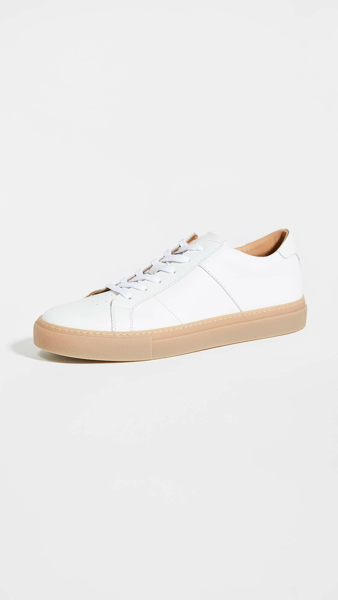 GREATS Men's Royale Sneakers, White Gum, 9.5 Medium US