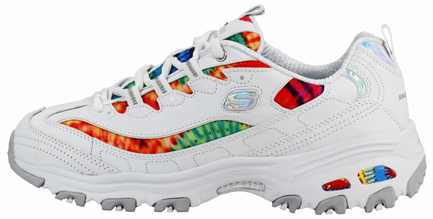 SKECHERS D'Lites - Summer Fiesta White Multi 11 C - Wide