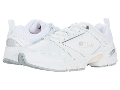 Fila Memory Decimus 8 White/Pink Dogwood/Metallic Silver 7.5 B (M)