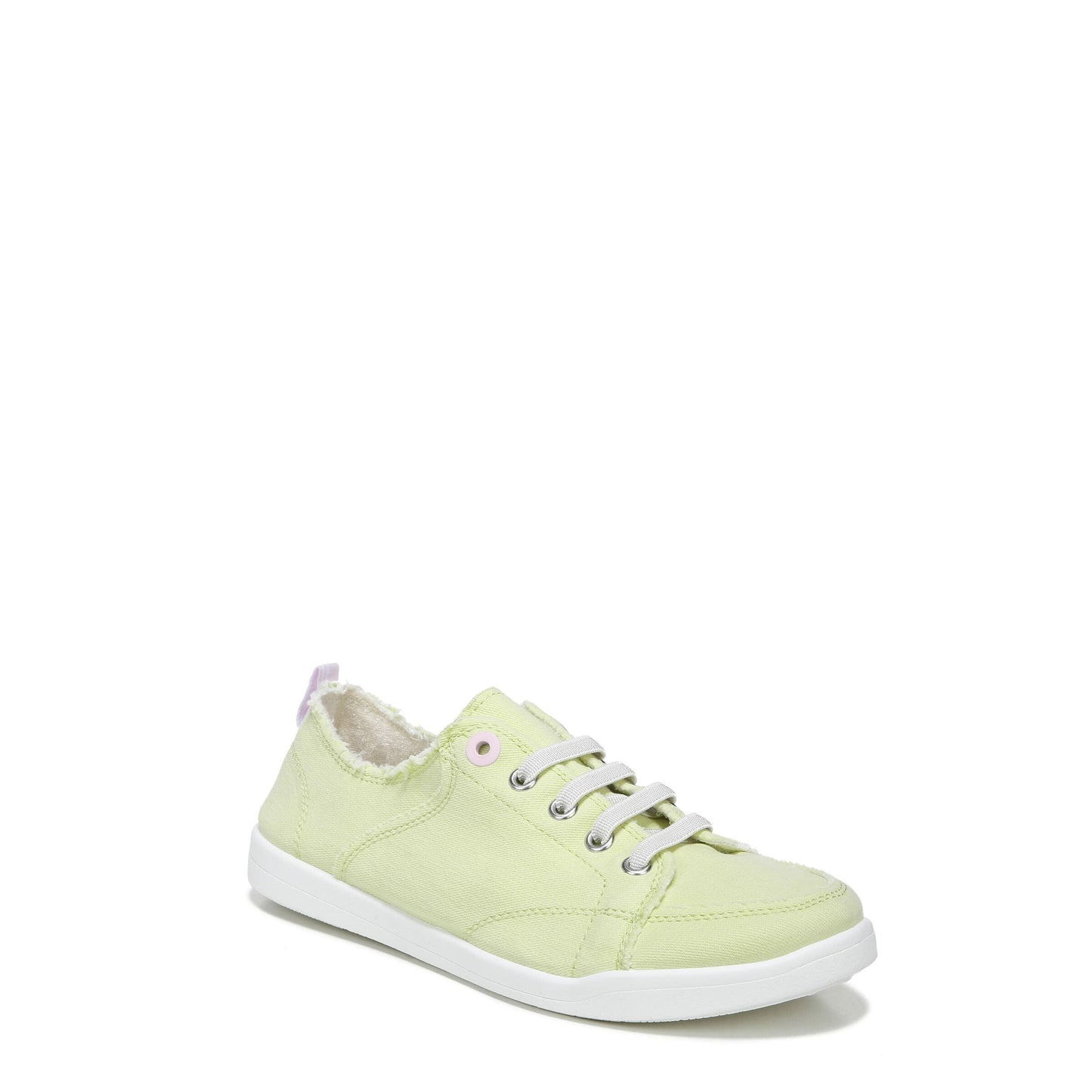 Vionic Beach Pismo Casual Women’s Fashion Sneakers-Sustainable Shoes That Include Three-Zone Comfort with Orthotic Insole Arch Support, Pale Lime Canvas 6 Wide