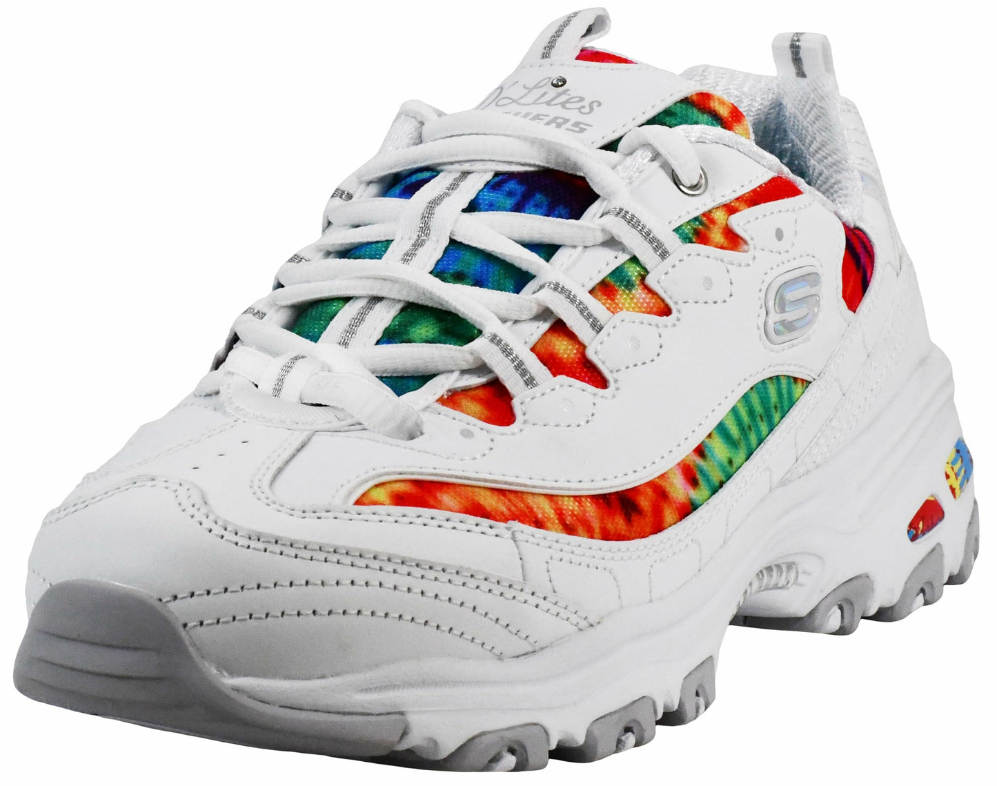 SKECHERS D'Lites - Summer Fiesta White Multi 11 C - Wide