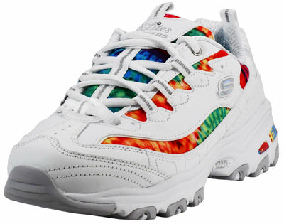 SKECHERS D'Lites - Summer Fiesta White Multi 11 C - Wide