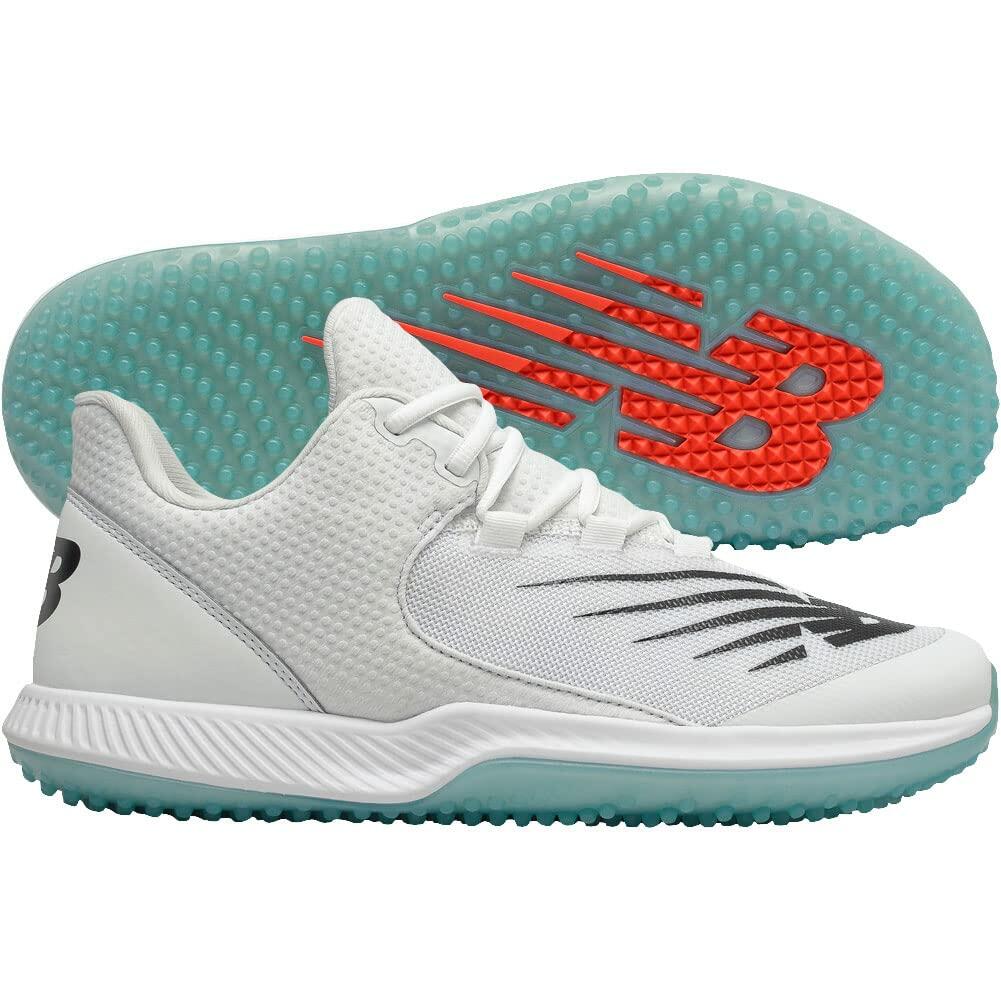 New Balance Men's FuelCell 4040 V6 Turf Baseball Shoe, White/Black, 16 M US