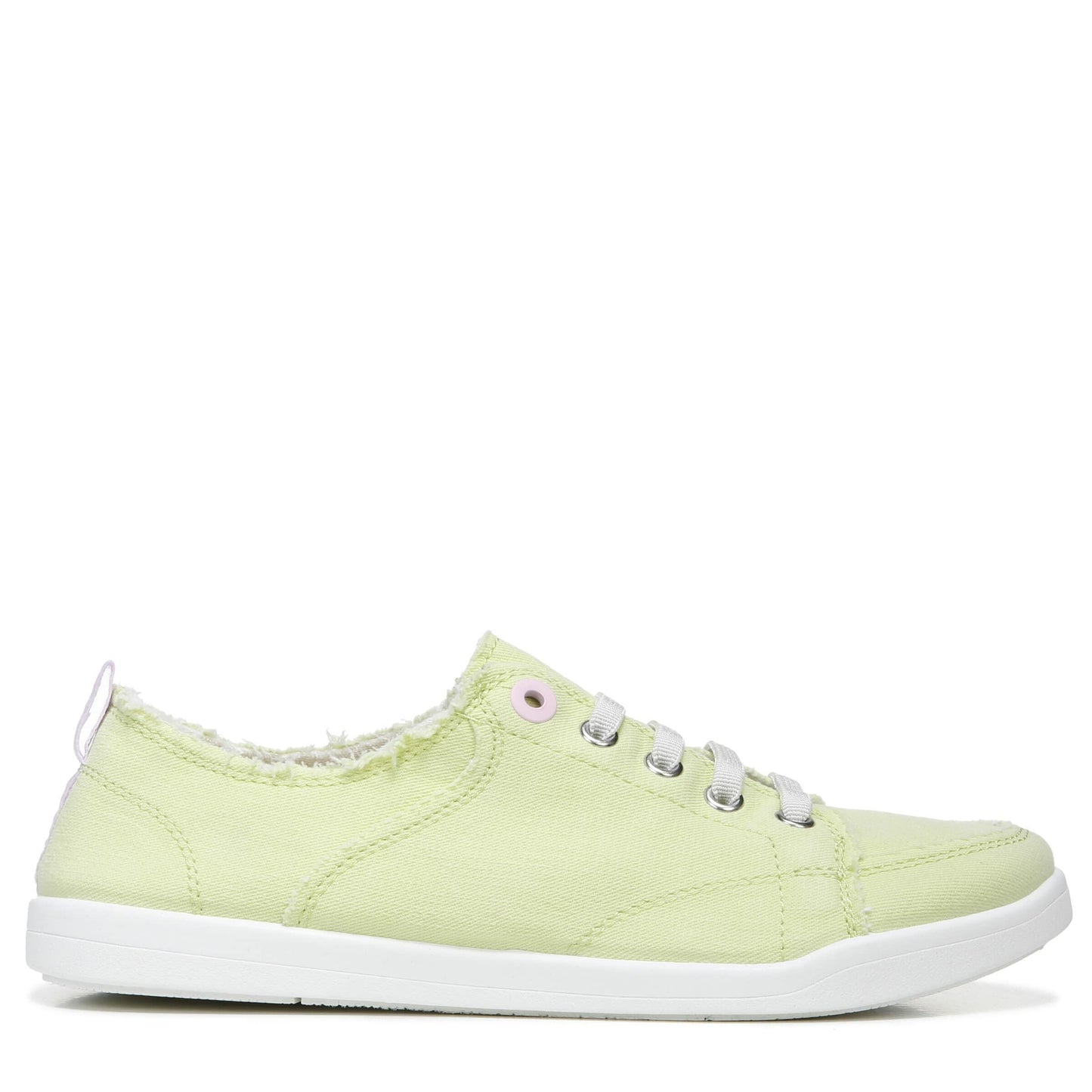 Vionic Beach Pismo Casual Women’s Fashion Sneakers-Sustainable Shoes That Include Three-Zone Comfort with Orthotic Insole Arch Support, Pale Lime Canvas 6 Wide