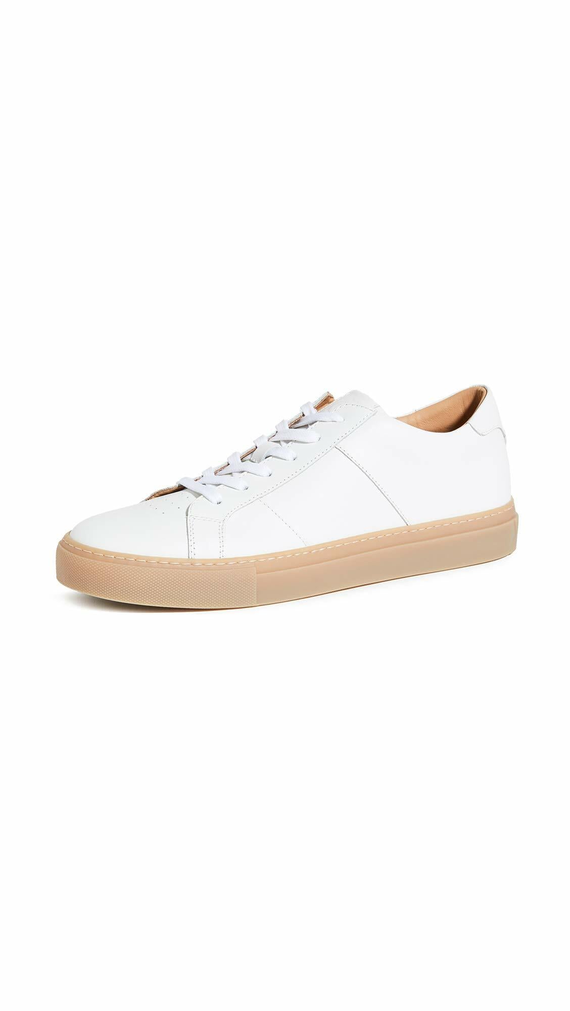 GREATS Men's Royale Sneakers, White Gum, 9 Medium US