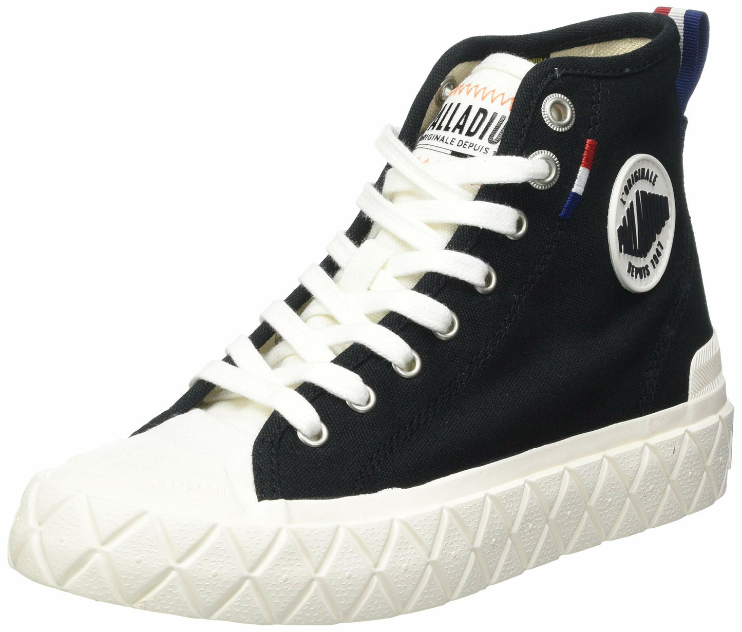 Palladium Unisex Palla Ace CVS MID Sneaker, Black/Marshmallow, 10.5 Women/9 Men