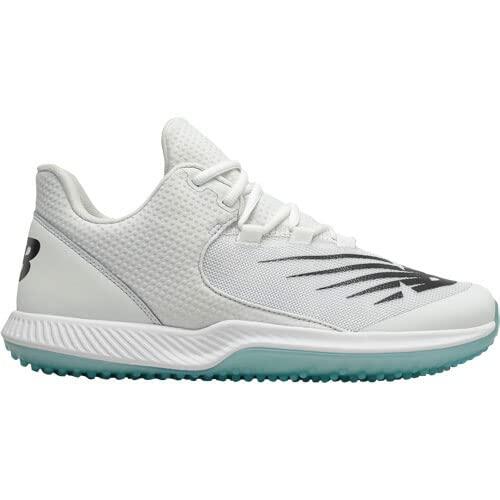 New Balance Men's FuelCell 4040 V6 Turf Baseball Shoe, White/Black, 16 M US
