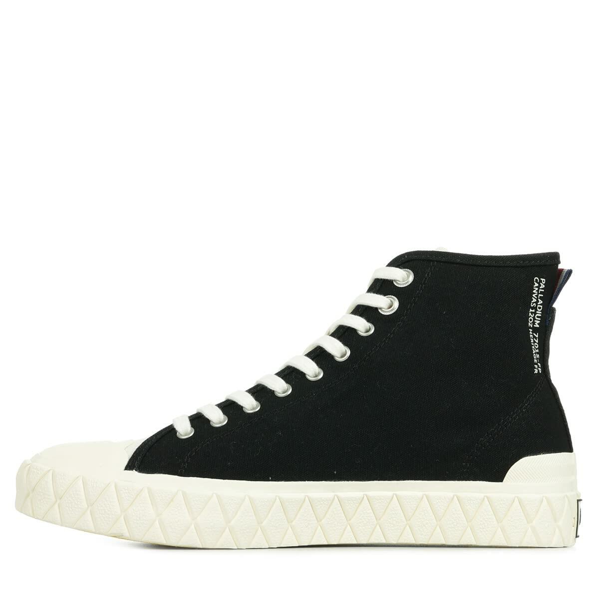 Palladium Unisex Palla Ace CVS MID Sneaker, Black/Marshmallow, 10.5 Women/9 Men