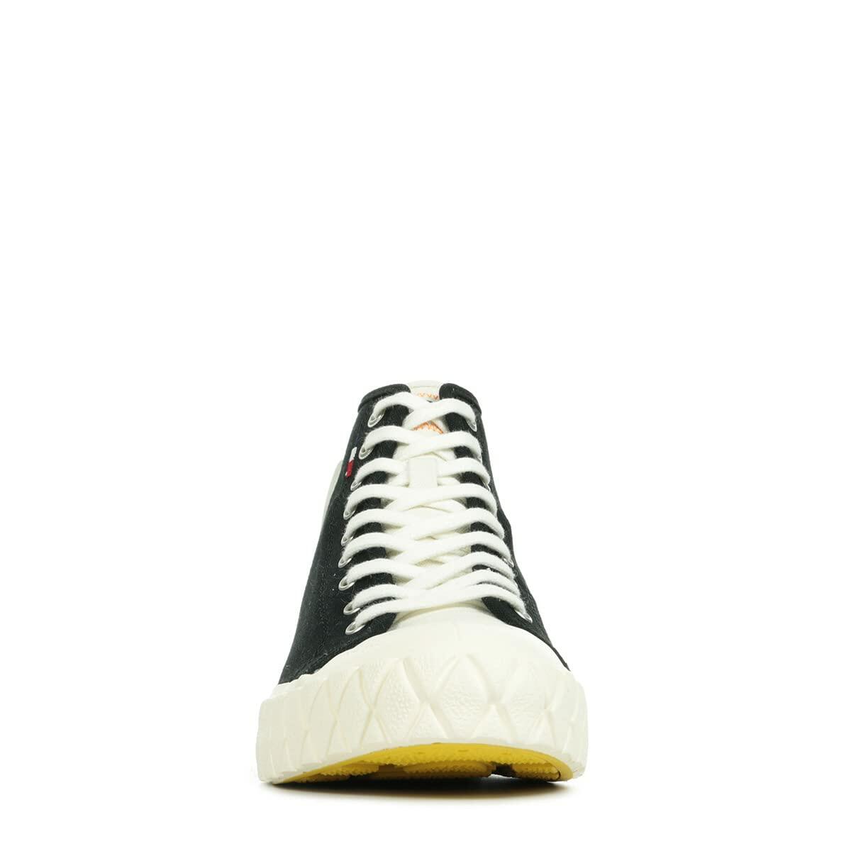 Palladium Unisex Palla Ace CVS MID Sneaker, Black/Marshmallow, 10.5 Women/9 Men