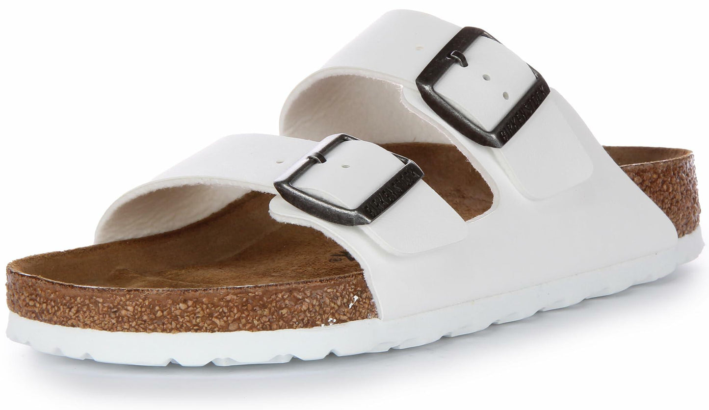 BIRKENSTOCK Unisex Slides, White, 9