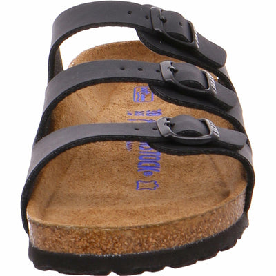 Birkenstock Women's Florida Soft Footbed Birko-Flor Black Sandals - 38 EU