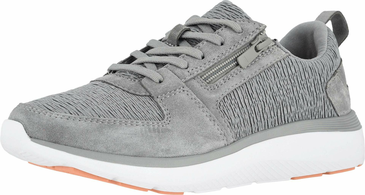 Vionic Women's Delmar Remi Lace-Up Fashion Sneakers- Supportive Walking Shoes That Include Three-Zone Comfort with Orthotic Insole Arch Support, Sneakers for Women Slate Grey 8.5 Medium US