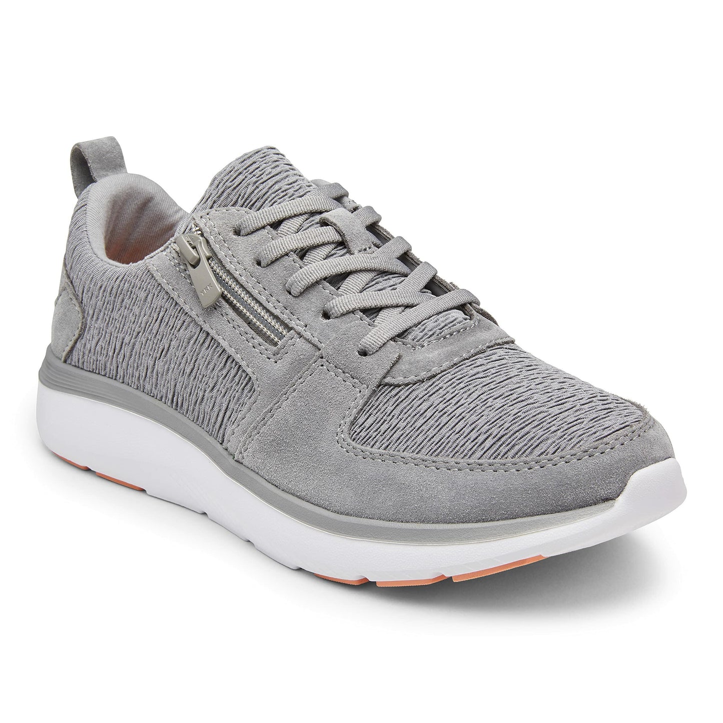 Vionic Women's Delmar Remi Lace-Up Fashion Sneakers- Supportive Walking Shoes That Include Three-Zone Comfort with Orthotic Insole Arch Support, Sneakers for Women Slate Grey 8.5 Medium US