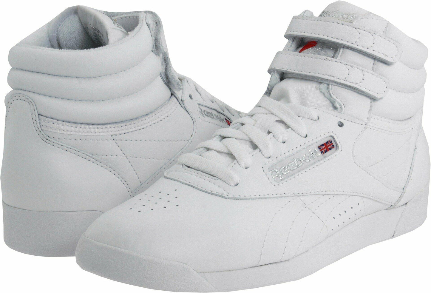 Reebok Freestyle Hi High Top White/Silver 1 8.5 B (M)