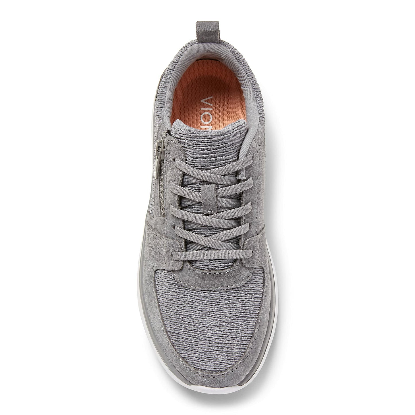 Vionic Women's Delmar Remi Lace-Up Fashion Sneakers- Supportive Walking Shoes That Include Three-Zone Comfort with Orthotic Insole Arch Support, Sneakers for Women Slate Grey 8.5 Medium US